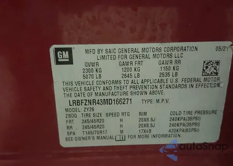 2021 Buick Envision Fwd Essence z USA, uszkodzony, nr VIN LRBFZNR43MD166271